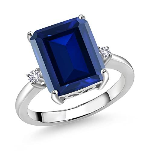 【並行輸入品】[Gem Stone King] 6.78カラット 指輪 リング レディース シンセティック ホワイトサファイア シルバー925_1