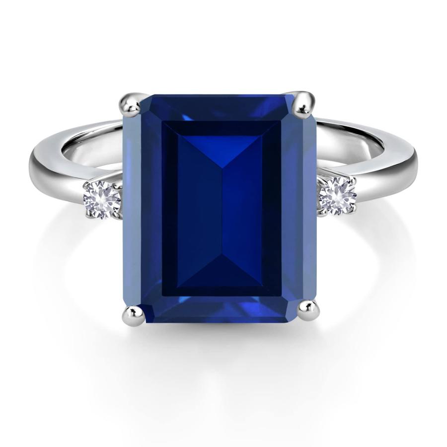 【並行輸入品】[Gem Stone King] 6.78カラット 指輪 リング レディース シンセティック ホワイトサファイア シルバー925_6