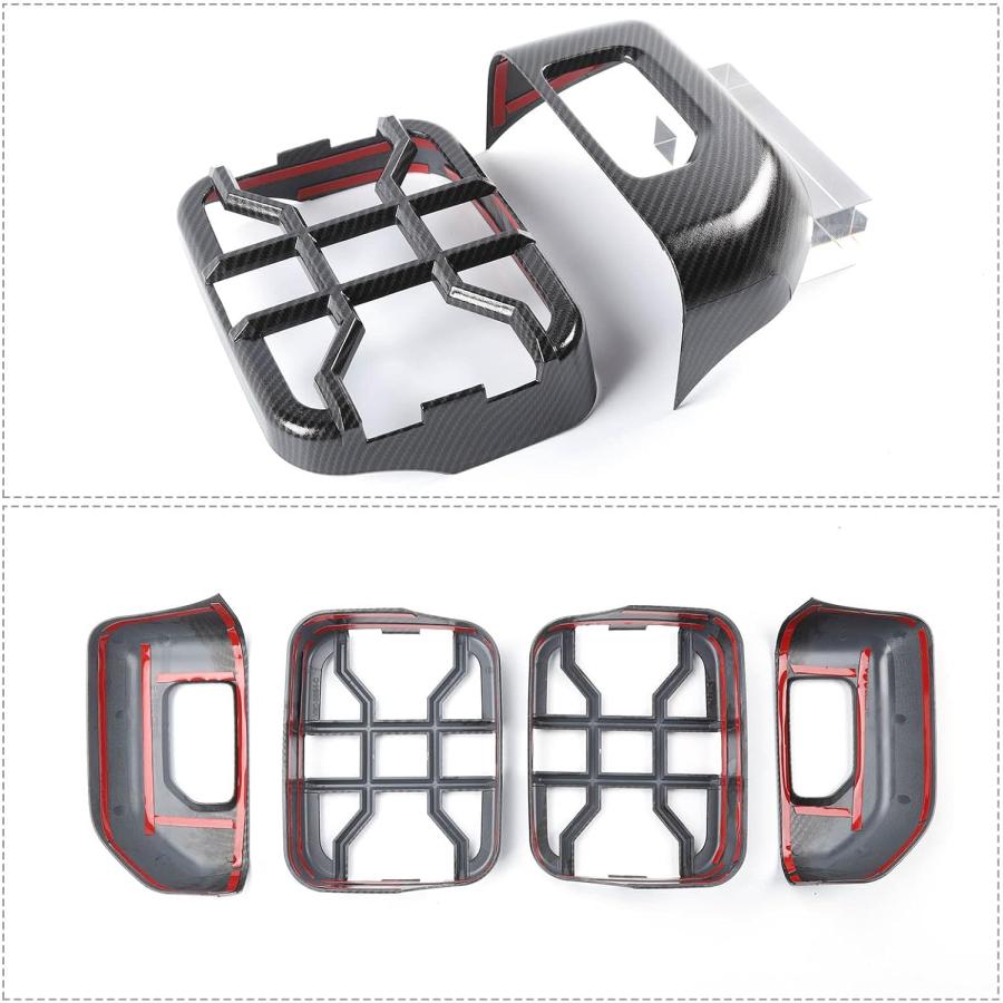 【並行輸入品】SQQP Carbon Fiber Tail Light Guards Rear Light Cover Protector Trim_1