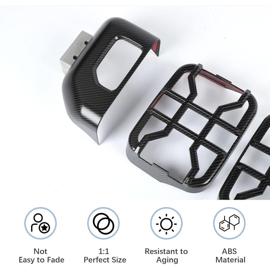 【並行輸入品】SQQP Carbon Fiber Tail Light Guards Rear Light Cover Protector Trim_2