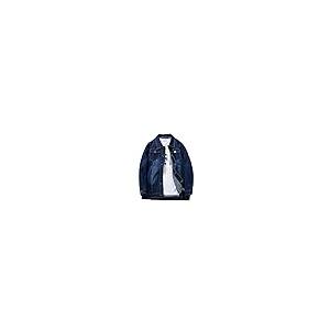【並行輸入品】Plus Size Men's Denim Jacket Dark Blue Casual Multi Pocket Sprinの画像