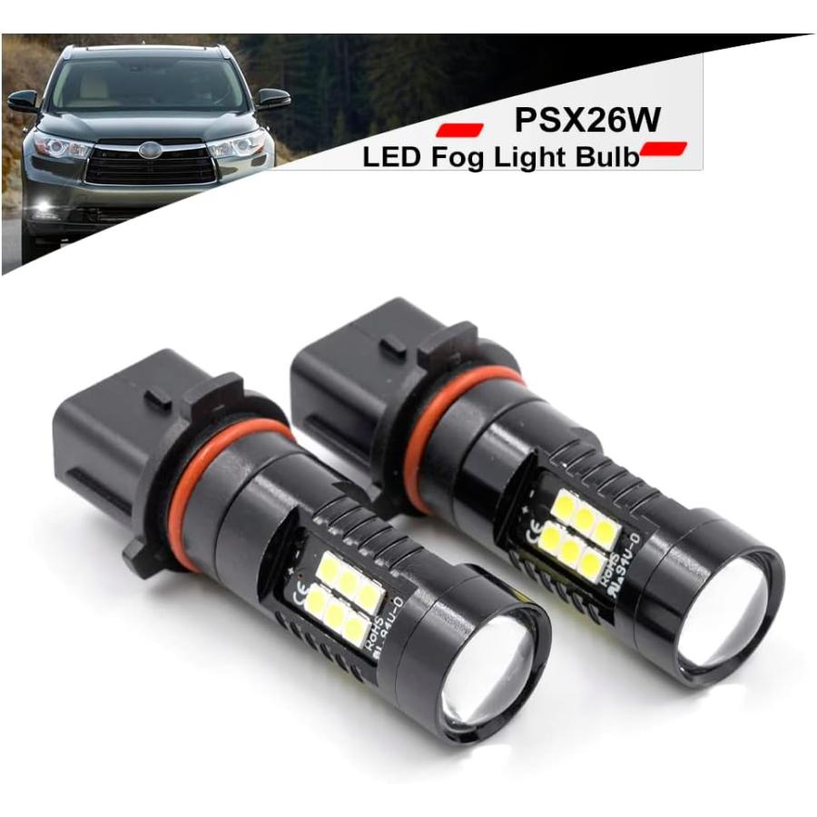 【並行輸入品】NSLUMO PSX26W LEDフォグライト電球 2011-2013 Toyo'ta Highlander 2015-2020 GMC_2