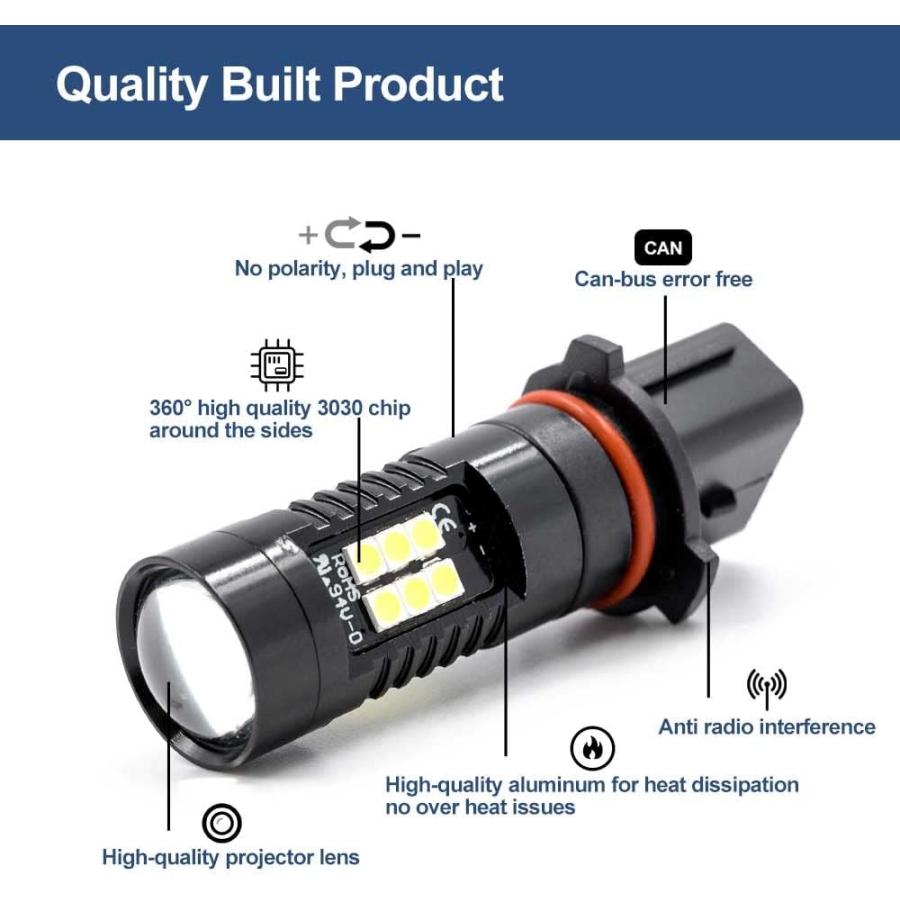 【並行輸入品】NSLUMO PSX26W LEDフォグライト電球 2011-2013 Toyo'ta Highlander 2015-2020 GMC_4