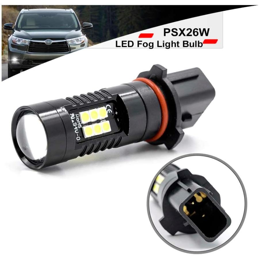 【並行輸入品】NSLUMO PSX26W LEDフォグライト電球 2011-2013 Toyo'ta Highlander 2015-2020 GMC_5