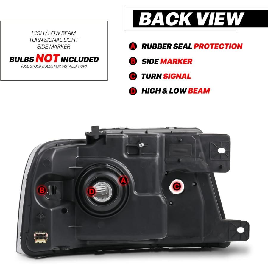 【並行輸入品】M-AUTO 左右ヘッドライト部品 交換用 2004 2005 2006 2007 2008 フォード F-150/2006 2007の画像
