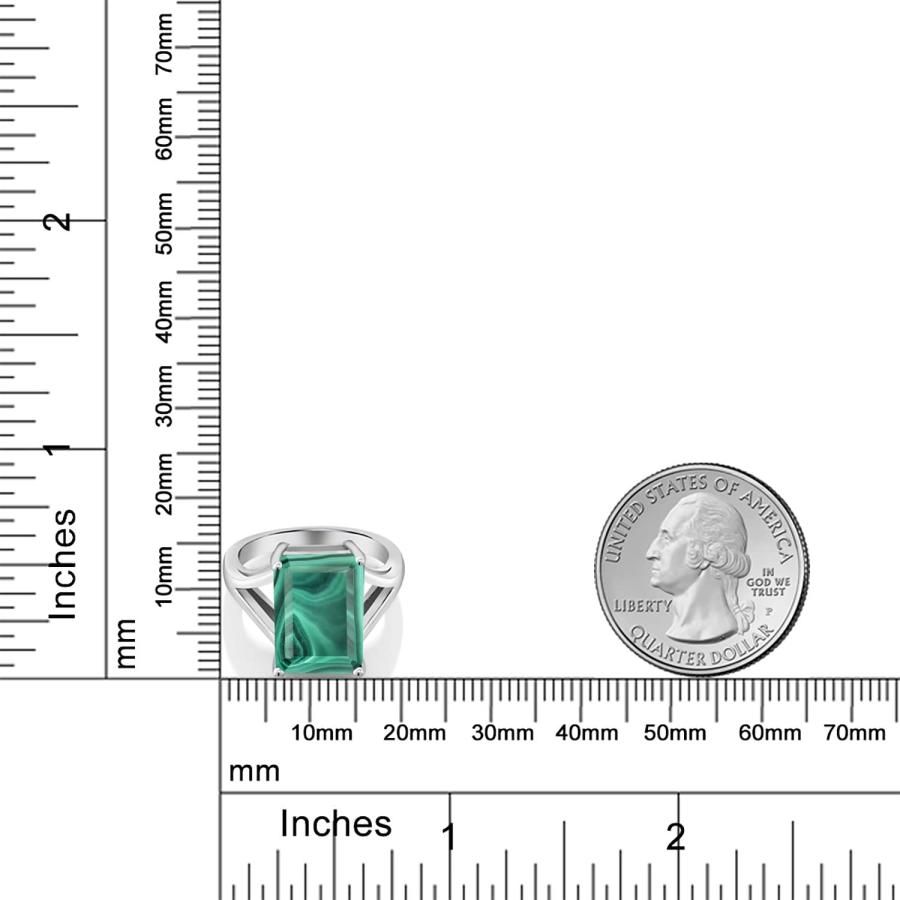 【並行輸入品】[Gem Stone King] 10.00カラット 天然 マラカイト 指輪 リング レディース シルバー925 Gem Ston_8