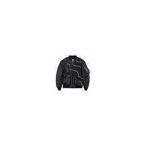 【並行輸入品】Black Bomber Jacket Men Streetwear Multiple Pockets Cargo Jacketの画像