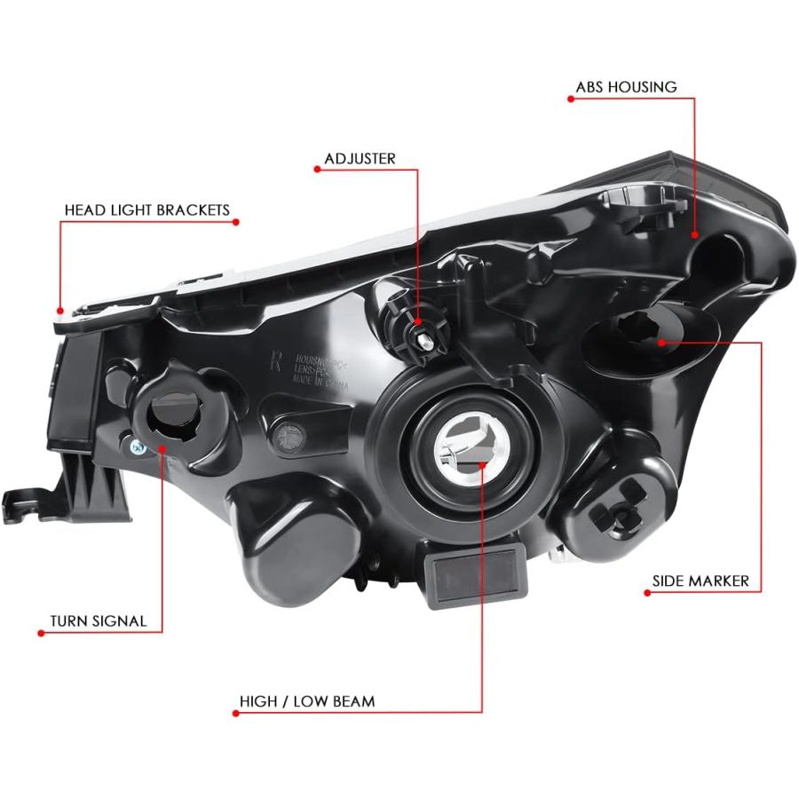 【並行輸入品】DNA MOTORING HL-OH-FF08-SM-CL1 クロームハウジング スモークレンズヘッドライト [08-11フォードフォー_2