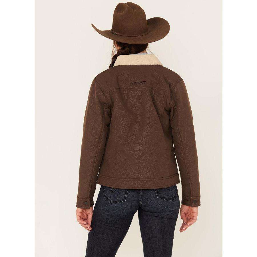 【並行輸入品】ARIAT Women's R.E.A.L. Floral Print Sherpa Lined Trucker Softsheの画像