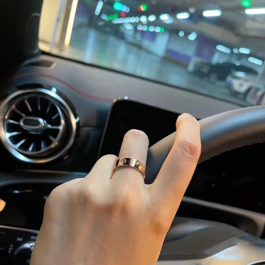 【並行輸入品】Love Friendship Ring 18Kチタンスチール プロミスリング 結婚指輪 ジュエリー 誕生日ギフト 女性や女の子に  スの画像