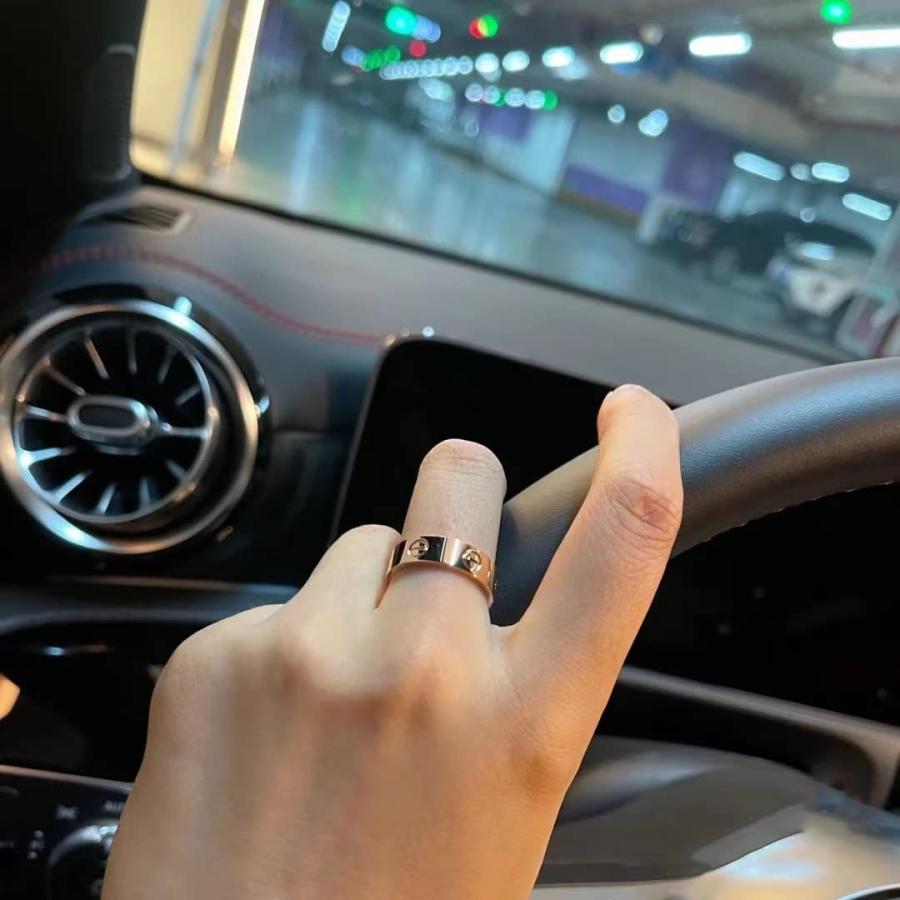 【並行輸入品】Love Friendship Ring 18Kチタンスチール プロミスリング 結婚指輪 ジュエリー 誕生日ギフト 女性や女の子に  スの画像