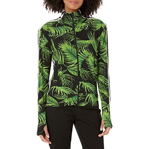 【並行輸入品】Norma Kamali Women's Side Turtle Jacket， Palm Leaf/Offset Stripe_1