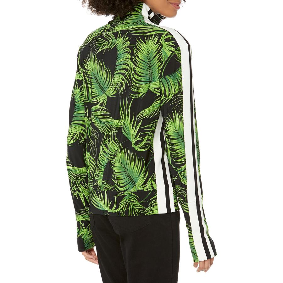 【並行輸入品】Norma Kamali Women's Side Turtle Jacket， Palm Leaf/Offset Stripe_3
