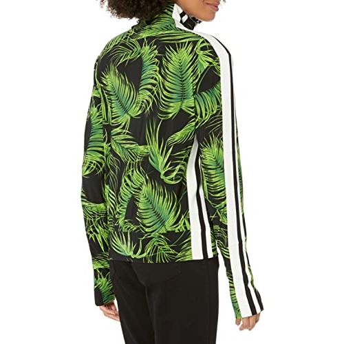 【並行輸入品】Norma Kamali Women's Side Turtle Jacket， Palm Leaf/Offset Stripe_4