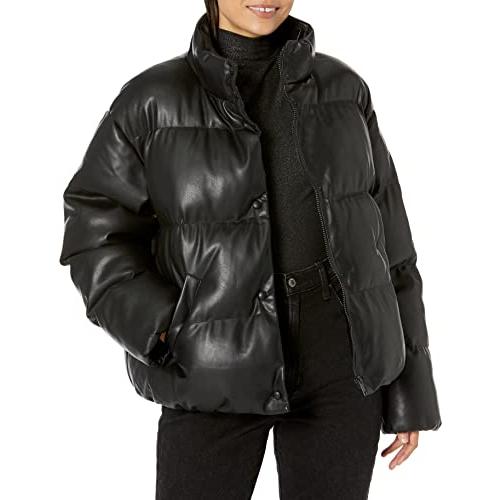 【並行輸入品】Velvet by Graham & Spencer Womens Ally Faux Leather Puffer Jackeの画像
