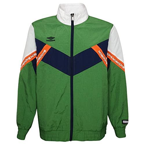 【並行輸入品】Umbro Men's Full Zip Crinkle Nobodys Wind Jacket, Juniper Large Uの画像