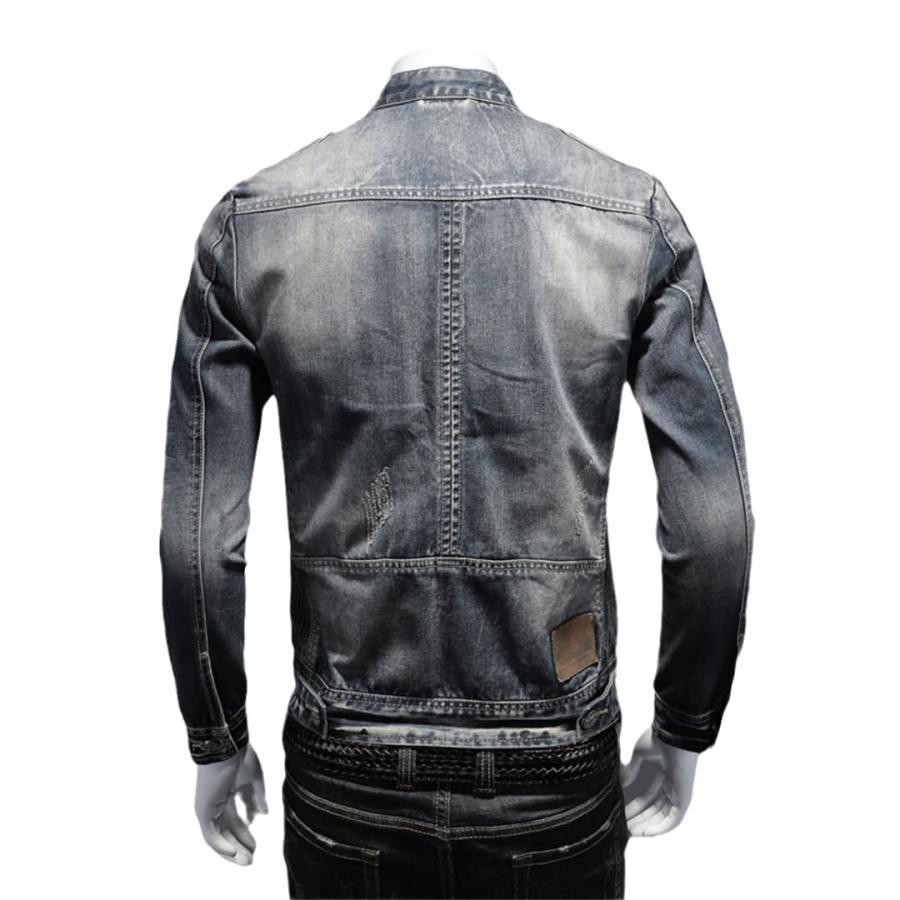 【並行輸入品】Men Motocycle Denim Coats Streetwear Slim Fit Cowboy Outerwear Mの画像