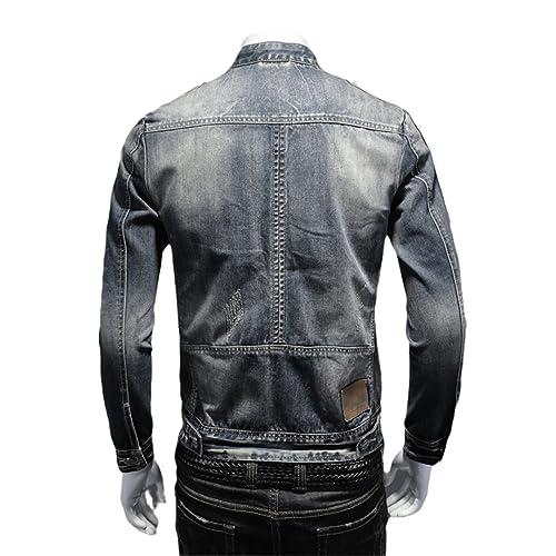 【並行輸入品】Men Motocycle Denim Coats Streetwear Slim Fit Cowboy Outerwear Mの画像