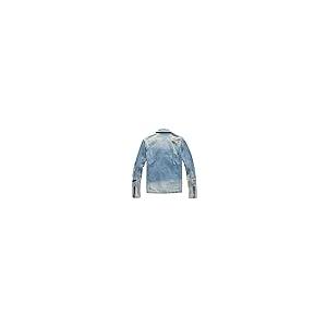 【並行輸入品】Men's Holes Ripped Blue Jean Biker Jacket Motorcycle Streetwearの画像