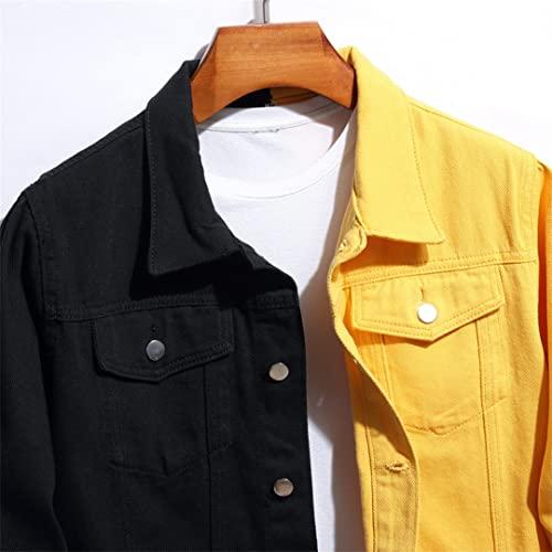 【並行輸入品】Men Spliced Denim Jacket Trendy Patchwork Jean Coat Two Colors Tの画像