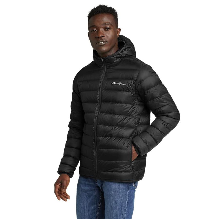 並行輸入品】Eddie Bauer Men's CirrusLite Down Hooded Jacket, Black