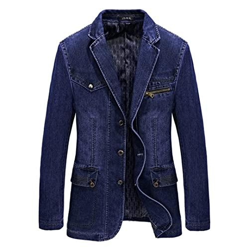 【並行輸入品】Men Spring Jeans Jacket Coat Denim Blazer Jacket Suit Men Busineの画像