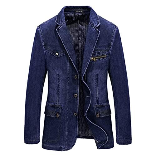 【並行輸入品】Men Spring Jeans Jacket Coat Denim Blazer Jacket Suit Men Busineの画像