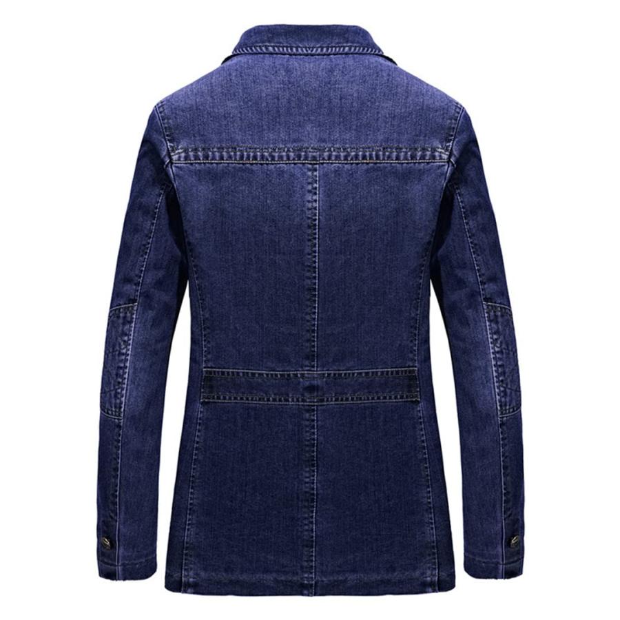 【並行輸入品】Men Spring Jeans Jacket Coat Denim Blazer Jacket Suit Men Busineの画像