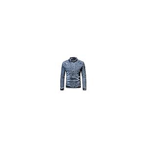 【並行輸入品】Denim Jacket Men Moto Biker Jean Jacket Solid Plus Velvet Standの画像