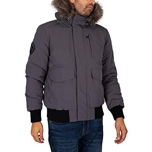 【並行輸入品】Superdry Mens Everest Bomber Jacket Charcoal Size Mの画像