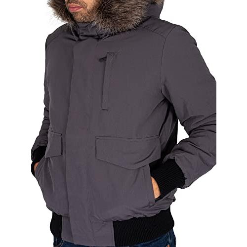 【並行輸入品】Superdry Mens Everest Bomber Jacket Charcoal Size Mの画像