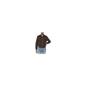 【並行輸入品】Cole Haan Men's Ribbed Knit Collar Suede Jacket, Dark Chocolate,の画像