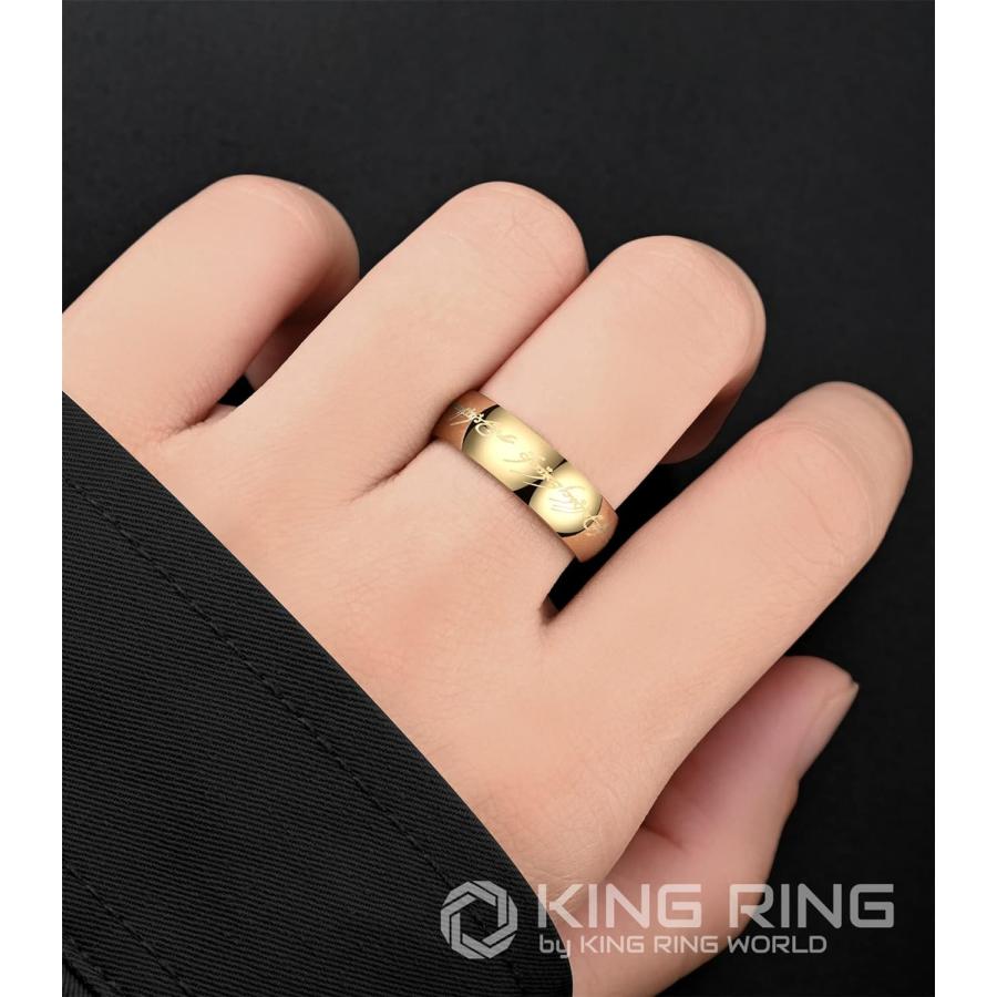 並行輸入品】King Ring 6mm ロードオブザリング 刻印チタンリング 1