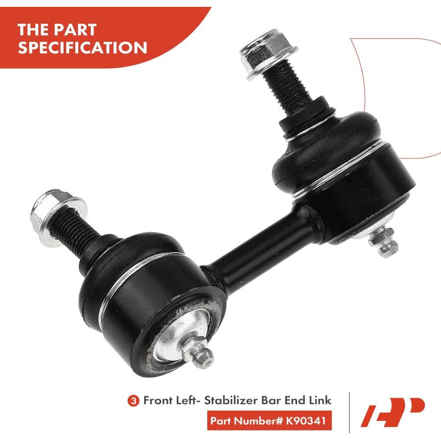 【並行輸入品】A-Premium Set of 6  Front Lower Control Arm  Sway Bar Link  Lower Baの画像