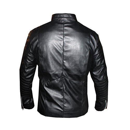 【並行輸入品】THE HUB LEATHER Bat Faux Leather Man Jacket Movie Design Replicaの画像