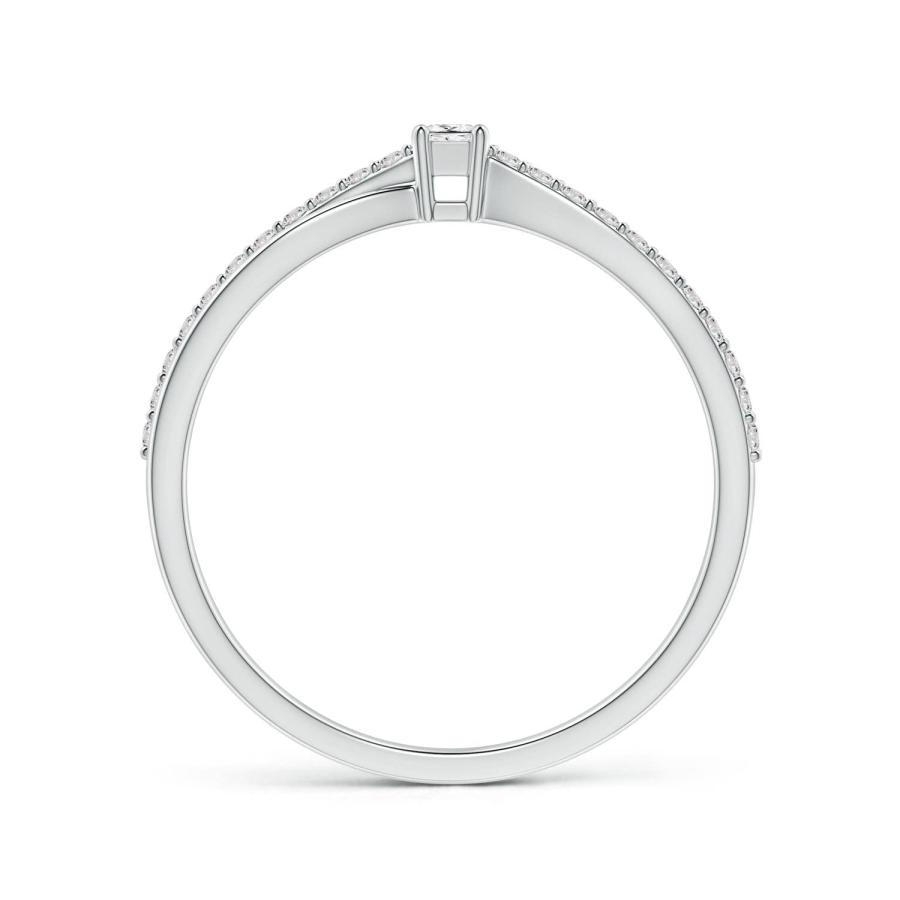 【並行輸入品】Angara プリンセスカット 天然ダイヤモンド プロミスリング 女性用 (0.19 cttw ダイヤモンド カラー I J クラの画像