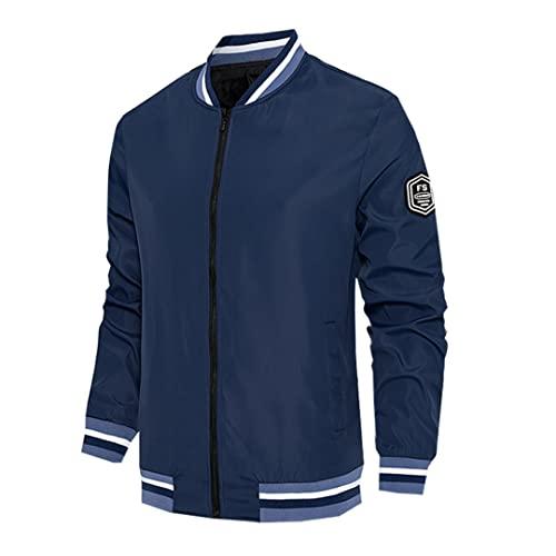 【並行輸入品】メンズファッションジャケットとコートメンズウィンドボンバージャケット秋の男性貨物屋外服カジュアルストリートウェア CC032 Blの画像