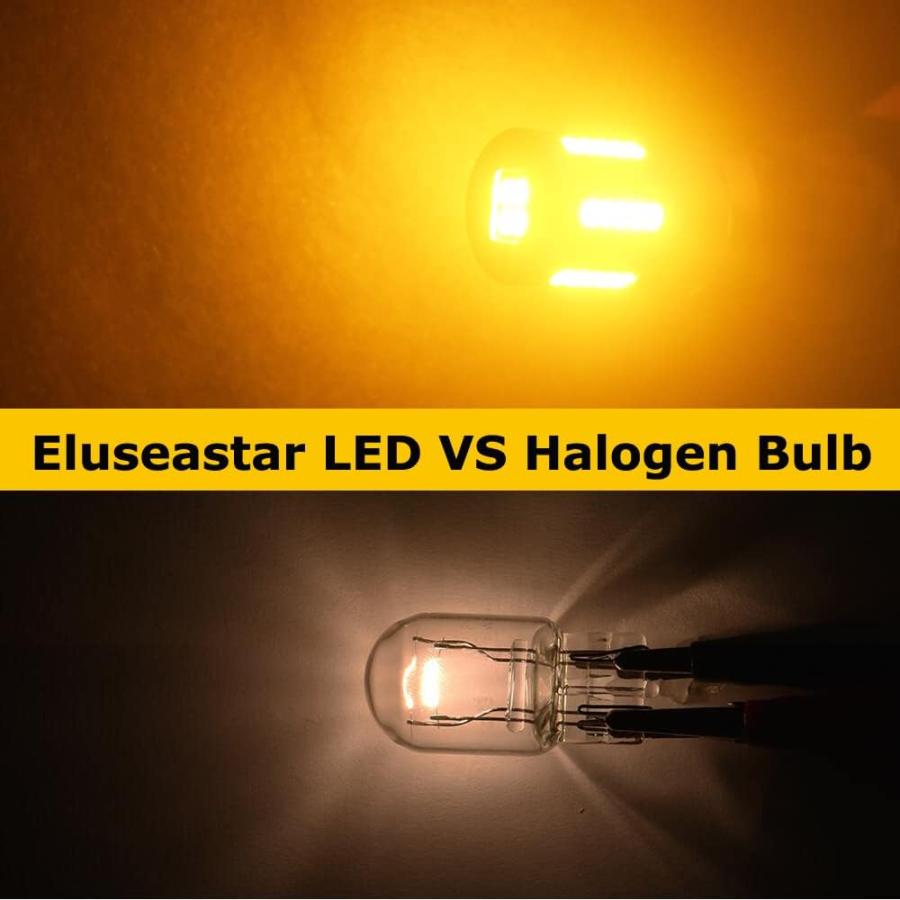 【並行輸入品】Eluseastar T25 P27W 3156 3157 LED電球 アンバー 内蔵抵抗器 ハイパーフラッシング ウィンカーライト 3の画像