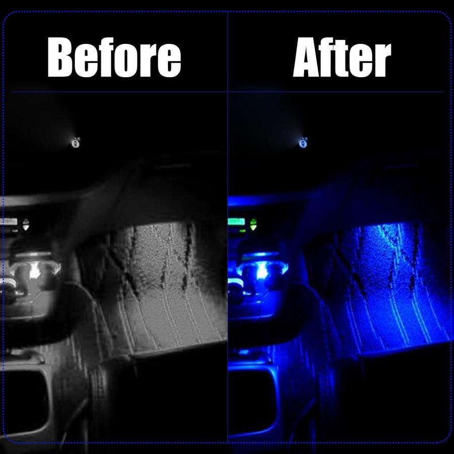 品質は割引しない 車用LEDライト2個 インテリア 7色 タッチセンサー式LEDアンビエントライト 6個の明るいLEDランプビーズ ポータブル USB充電式インテリアライト　並行輸入品
