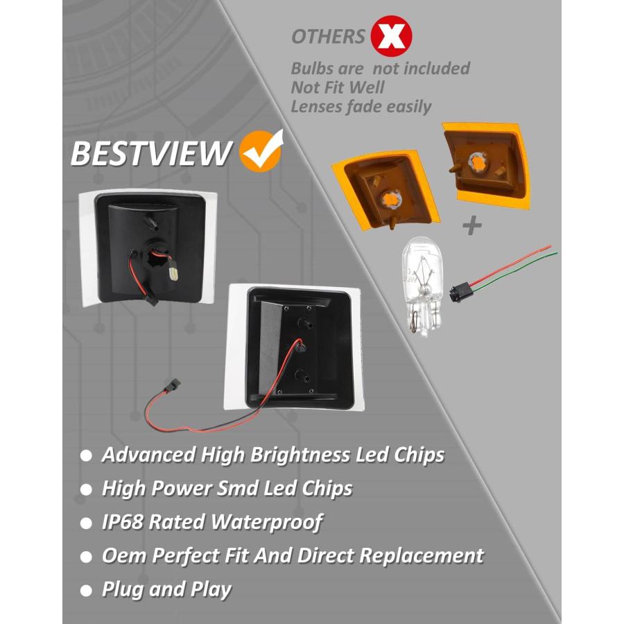 【並行輸入品】Bestview フロントコーナーライトアセンブリキット シボレーC/Kシリーズ1500 2500 3500/ シボレータホ/シボレーサ_3