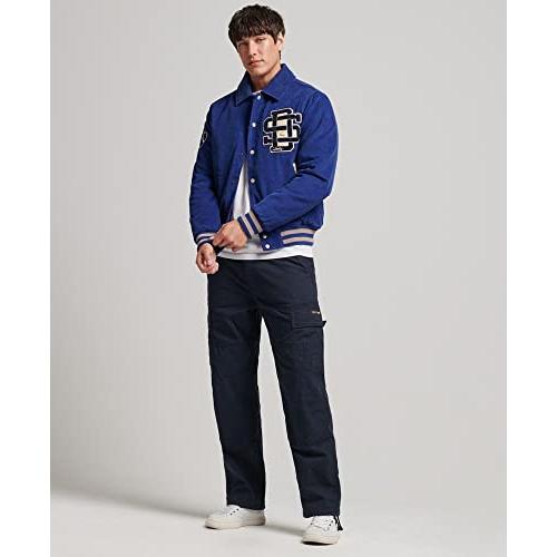 【並行輸入品】Superdry Mens Varsity Cord Bomber Jacket, Relaxed Fit Twilight Nの画像