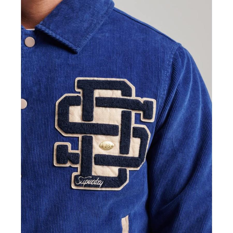 【並行輸入品】Superdry Mens Varsity Cord Bomber Jacket, Relaxed Fit Twilight Nの画像