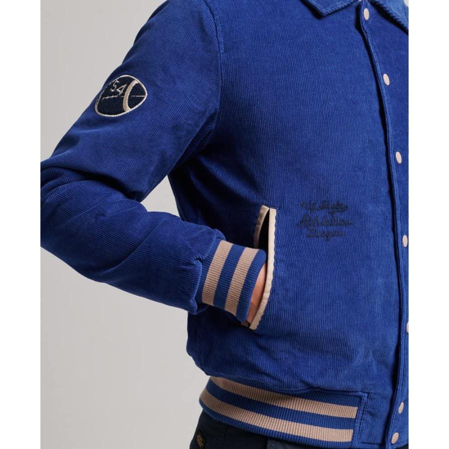 【並行輸入品】Superdry Mens Varsity Cord Bomber Jacket, Relaxed Fit Twilight Nの画像