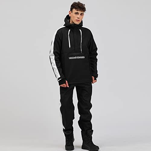【並行輸入品】Men's Ski Jacket and Pants Set Waterproof Ski Suits Windproof Inの画像