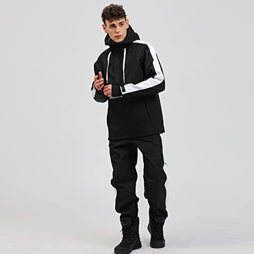【並行輸入品】Men's Ski Jacket and Pants Set Waterproof Ski Suits Windproof Inの画像