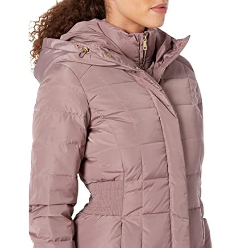 【並行輸入品】Cole Haan Quilted Down Coat with Bib Elasticated Side Waist Detaの画像