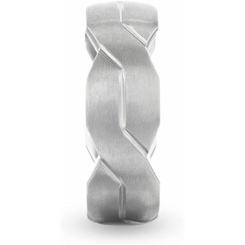 【並行輸入品】Roy Rose Jewelry Mens Titanium Interlocking Infinity Symbol Flat Bruの画像
