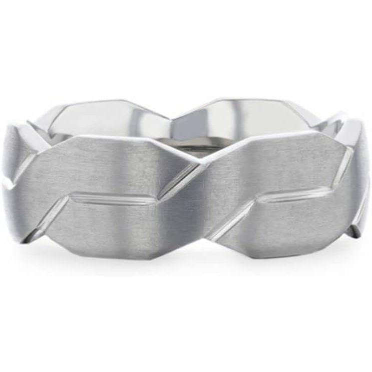 【並行輸入品】Roy Rose Jewelry Mens Titanium Interlocking Infinity Symbol Flat Bruの画像