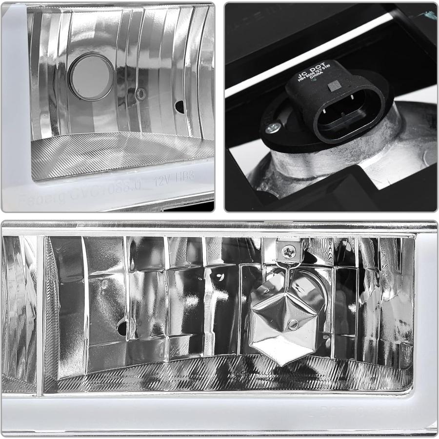【並行輸入品】AS Led headlights assembly for 1988-1998 Chevy GMC C/K C10 Sierra Siの画像
