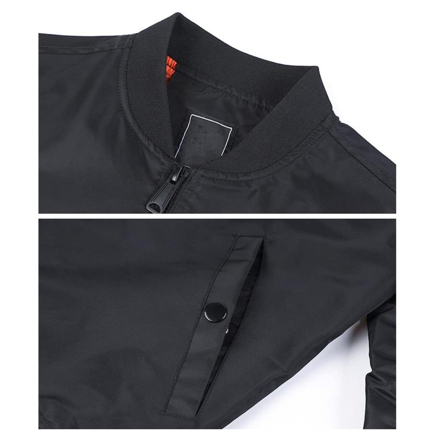 【並行輸入品】Autumn Winter Men's Bomber Zipper Jacket Casual Hip Hop Pilot Coの画像